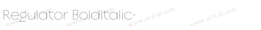 Regulator BoldItalic字体转换